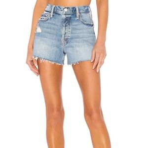 MOTHER | Women’s True Confessions Denim The Tomcat Kick Fray Shorts Size 27